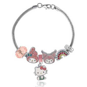 Charm Bracelet 7" with 6 Unique Charms