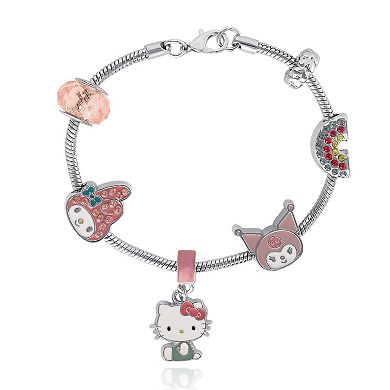 Charm Bracelet 7" with 6 Unique Charms
