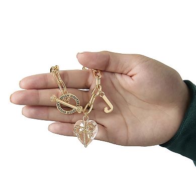Juicy Couture Heart Stone & J Charm Bracelet