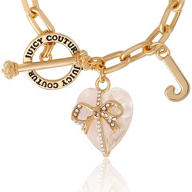 Juicy Couture Heart Stone & J Charm Bracelet