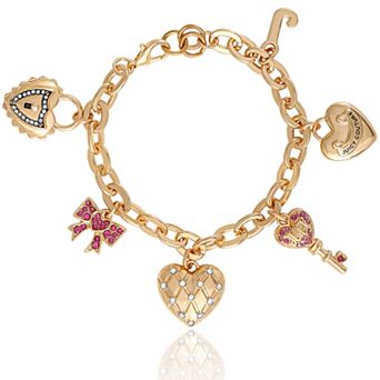 Juicy Couture Heart & Key Charm Bracelet
