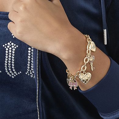 Juicy Couture Heart & Key Charm Bracelet
