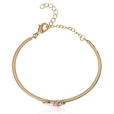 Bangle Bracelet for Women, 18k Gold Flash-Plated Pendant Bracelet
