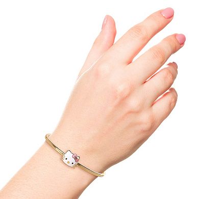 Bangle Bracelet for Women, 18k Gold Flash-Plated Pendant Bracelet