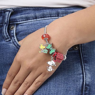 Peanuts Snoopy & Woodstock Slide Charm Bracelet