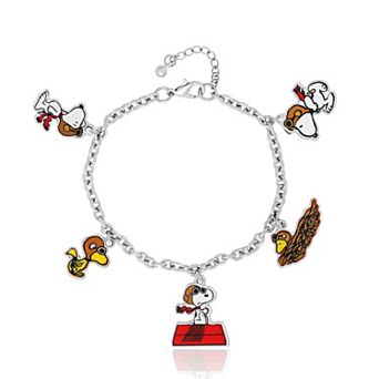 Peanuts Snoopy & Friends Silver-Tone Charm Bracelet