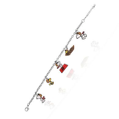 Peanuts Snoopy & Friends Silver-Tone Charm Bracelet