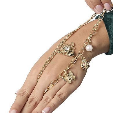 Juicy Couture Gold-Tone Charm Bracelet Duo - Ladybug & Bee