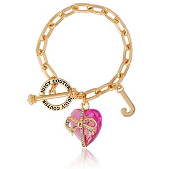 Juicy Couture Heart Stone & J Charm Bracelet