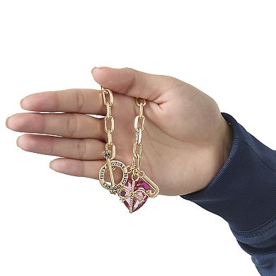 Juicy Couture Heart Stone & J Charm Bracelet