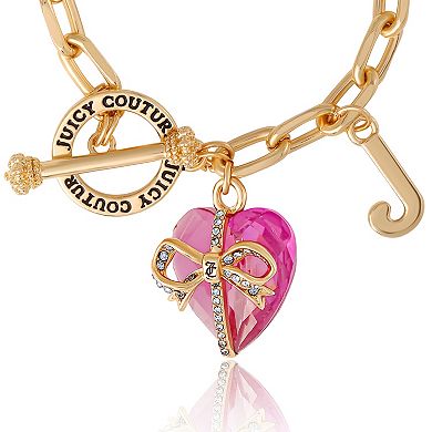 Juicy Couture Heart Stone & J Charm Bracelet