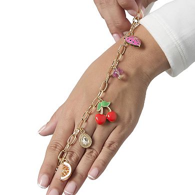 Juicy Couture Cherry & Fruit Charm Bracelet