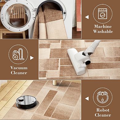 Indoor Area Rug Modern Geometric Patchwork Rugs Carpet Floor Decor for Living Room