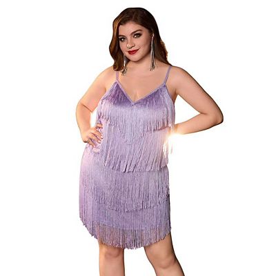 fitted lace wedding dress Bombshell Sequin Back-Tie Slit Maxi Dress (Purple) – Stylish Diva Boutique main image 0