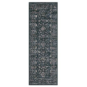 Washable Boho Area Rugs, Vintage Floral Non Slip Soft Modern Pastel Carpets Runners Indoor Outdoor