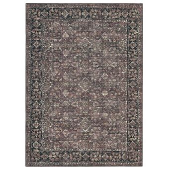 Washable Boho Area Rugs, Vintage Floral Non Slip Soft Modern Pastel Carpets Runners Indoor Outdoor