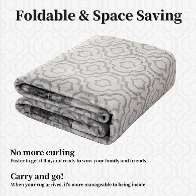 Modern Area Rugs for Bedroom Machine Washable Bordered Rug Non-Slip Stain Resistant Carpet