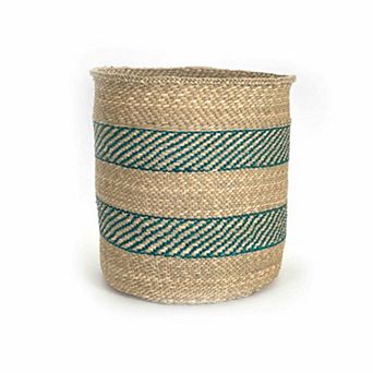 Turquoise Stripe Iringa Basket