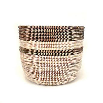 Black and White Stripe Basket