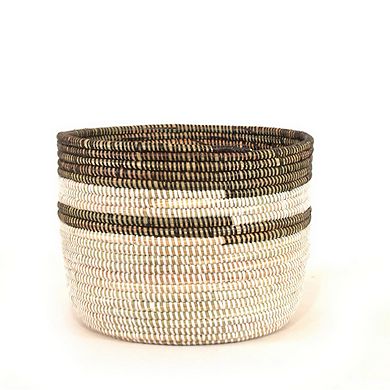 Black and White Stripe Basket