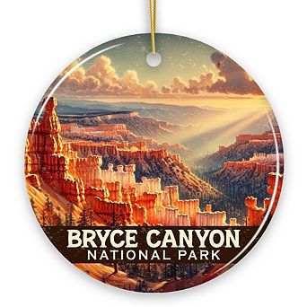Artistic Bryce Canyon National Park Ornament, Utah Desert Landscape Christmas Gift and Tree Decor