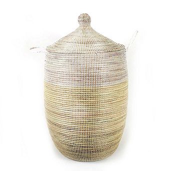 Dou Lid Storage Basket Two-Tone