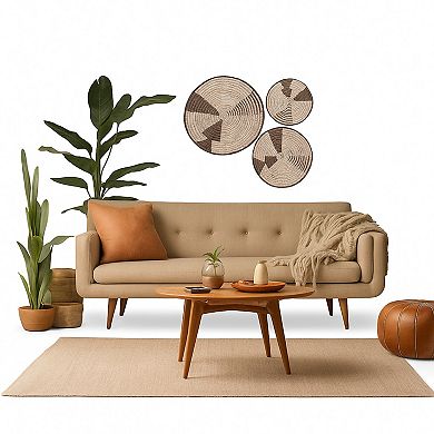 Wall Basket Graphic Print Black and White Set of 3