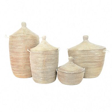 Dou Lid Storage Basket Monochrome Low Storage