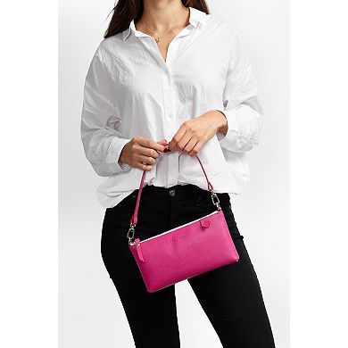 Elia Convertible Leather Bag Clutch, Shoulder & Crossbody