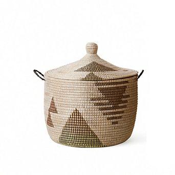 Dou Lid Storage Basket Graphic Print Low Storage