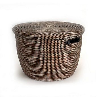 Flat Lid Storage Basket Monochrome Low Storage