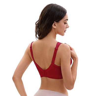 3 Packs Women's Push Up Adjustable Wide Straps Underwire Full Coverage Comfort Bras