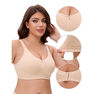 3 Packs Women's Pocket Bra for Silicone Bosom Forms Full Coverage Minimizers