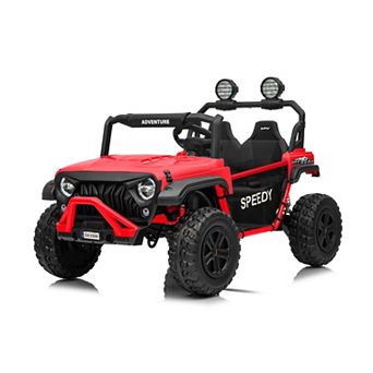 24V Ride on Toys for Big Kid with Remote Control - 4WD Electric Car, 2 Seater UTV, Spring Suspension