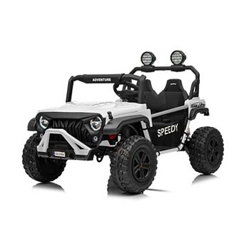 24V Ride on Toys for Big Kid with Remote Control - 4WD Electric Car, 2 Seater UTV, Spring Suspension