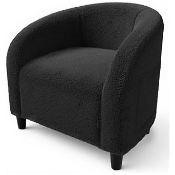 Accent Chair Barrel Boucle Chair Club Chair Sherpa Armchair Suitable