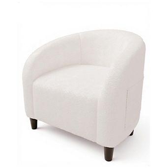 Accent Chair Barrel Boucle Chair Club Chair Sherpa Armchair Suitable