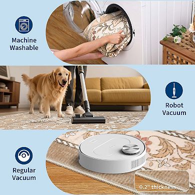 Floral Washable Rug Foldable Printed Carpet with Non-Slip Backing Non-Shedding Floor Cover