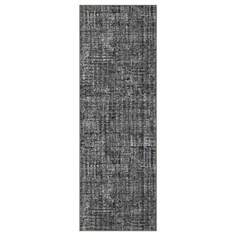 Minimalist Machine Washable Rug with Non-Slip Backing, Stain-Resistant Foldable Indoor Carpet