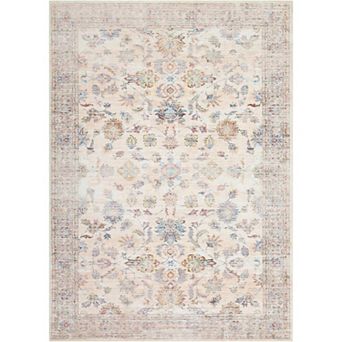 Washable Vintage Area Rugs for Living Room Bedroom, Ultra Faux Wool Retro Mat,Non Slip&Non-Shedding