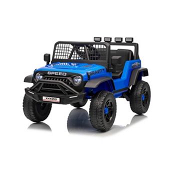 12V Ride on Car for 3+, Kids Electric Vehicles with Remote Control Riding Toy Extra Wide Seat