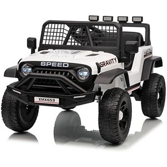 12V Ride on Car for 3+, Kids Electric Vehicles with Remote Control Riding Toy Extra Wide Seat