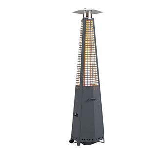 87 Inch Pyramid Patio Heater 48000 BTU with Wheels Cover and Tip Over Protection for Outdoor Use