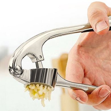 Cheer Collection Heavy Duty Garlic Crusher One Hand Press Tool for Fast Mincing and Daily Cooking