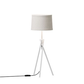 Sleek Crossed 26 in Legs Table Lamp with Fabric Shade - E26 Bulb Friendly- Subtle Elegance
