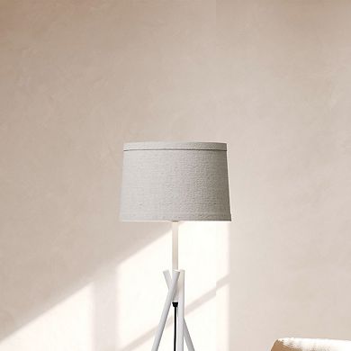 Sleek Crossed 26 in. Legs Table Lamp with Fabric Shade - E26 Bulb Friendly- Subtle Elegance