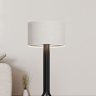 Classic Elegance 20 in. Table Lamp with Cylindrical Shade - Warm Ambient Lighting