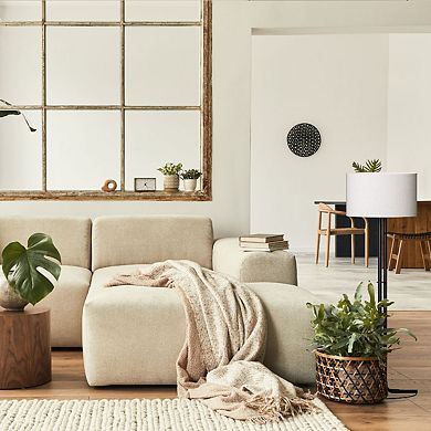 Classic Elegance 62 in. Floor Lamp with Cylindrical Shade - Warm Ambient Lighting