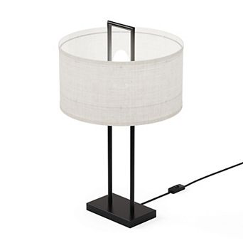 Modern Structure Table Lamp with Textured Shade - 25 in - E26 Bulb Compatible - Chic Design