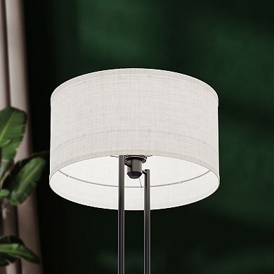 Modern Structure Table Lamp with Textured Shade - 25 in. - E26 Bulb Compatible - Chic Design